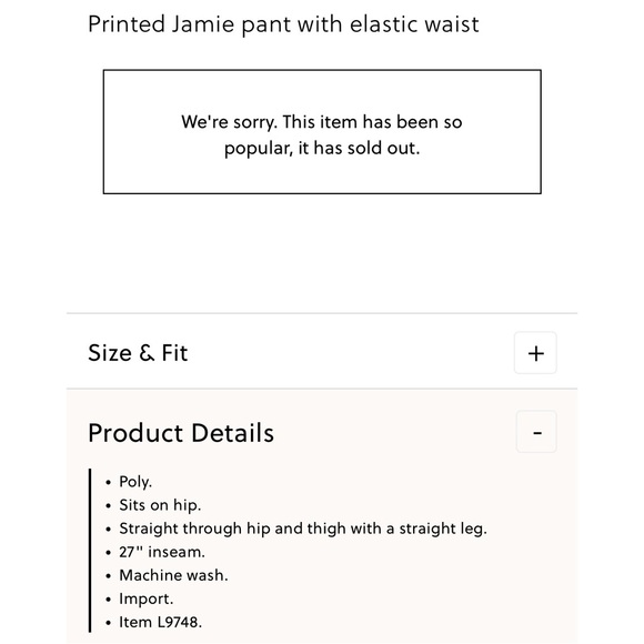 J Crew Factory Leopard Animal Print Jamie Elastic Pants - Picture 5 of 5
